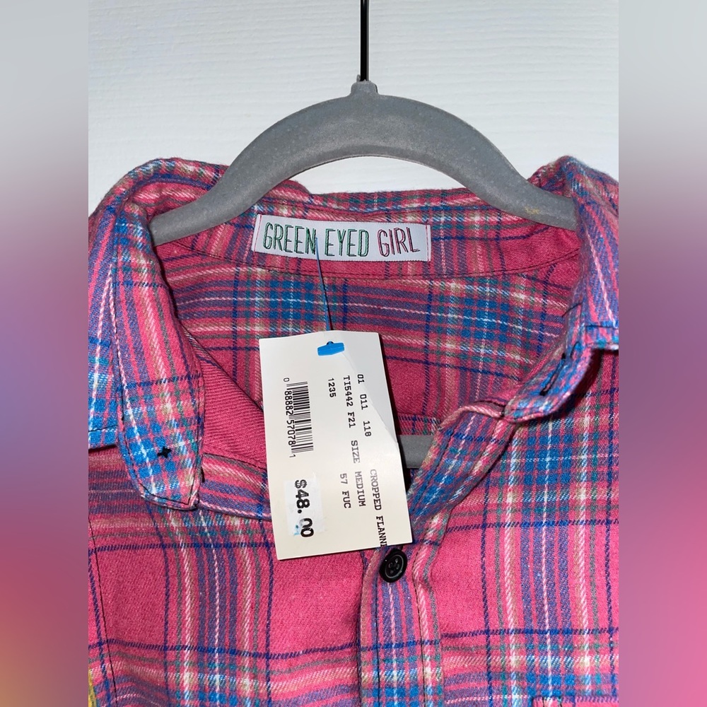 Spliced Color Block Flannel - Picture 2 of 3
